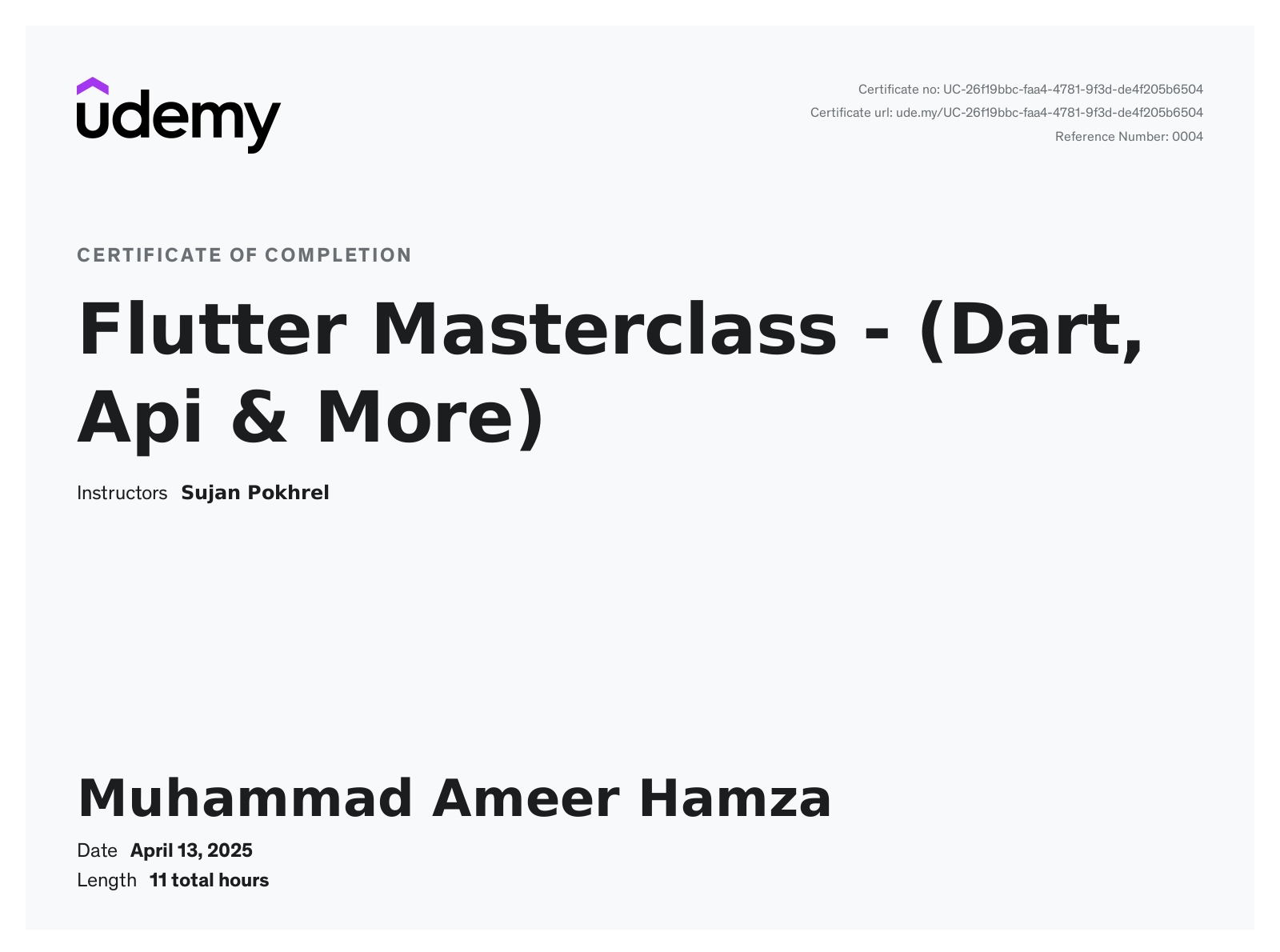 Flutter Masterclass